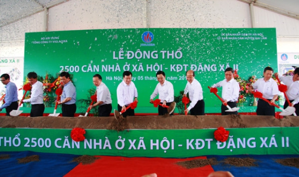 VIGLACERA động thổ xây dựng 2500 căn nhà ở xã hội KĐT Đặng Xá II